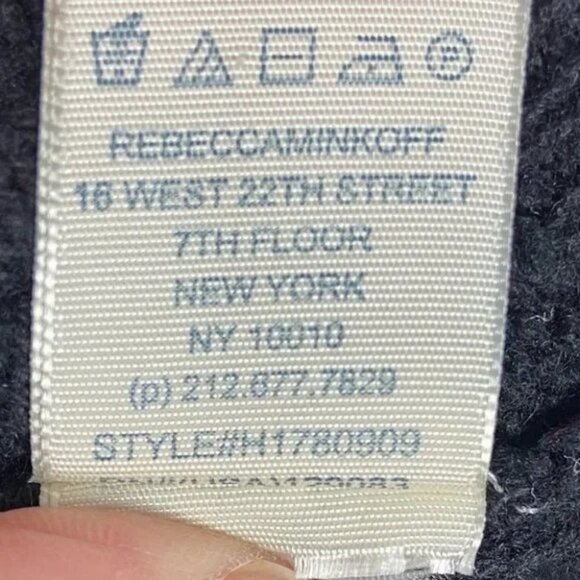 Rebecca‎ Minkoff Cashmere Blend Knit Fringe Star Sweater Black Western Size XS - Picture 8 of 13